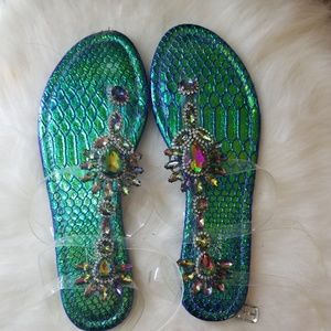 Rhinestone Embellished Sandal
